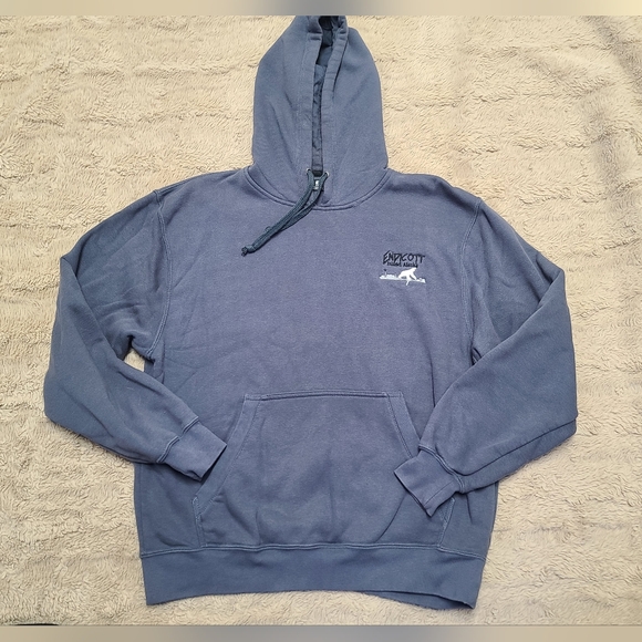Gear For Sports Other - Endicott Island Alaska Embroidered Hoodie With Polar Bear And Oil Field, Blue